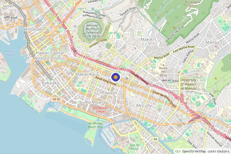 Map showing the location of Stem Cell & Wellness Institute in Honolulu, HI