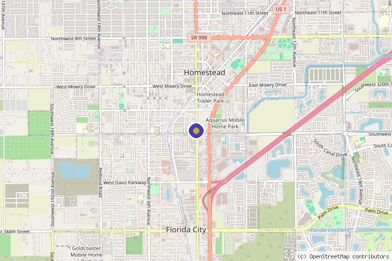 Map showing the location of Revita Medical Center in Homestead, FL