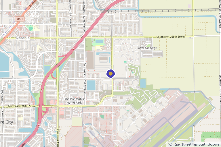 Map showing the location of Honest Health and Wellness in Homestead, FL