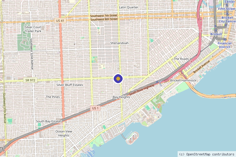 Map showing the location of JuveXO Exosomes in Miami, FL