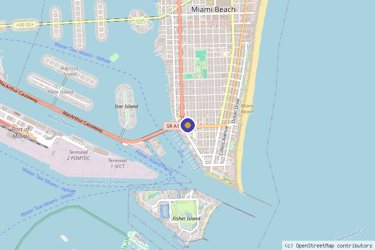 Map showing the location of Chadia Ali MedSpa & Aesthetics in Miami Beach, FL