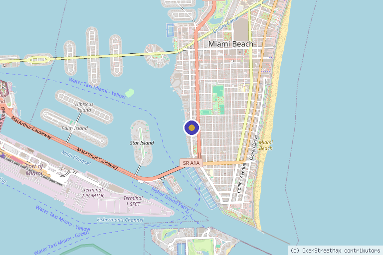 Map showing the location of Optimized Health in Miami, FL