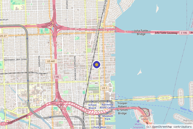 Map showing the location of Florida Regen in Hialeah, FL