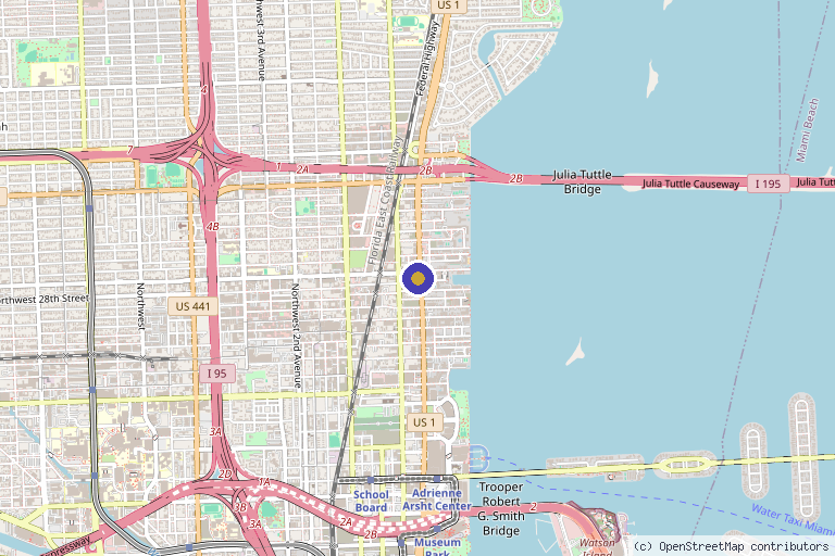 Map showing the location of Stem Cell Therapy in Miami, FL