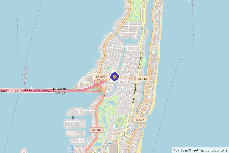 Map showing the location of Concierge Medicine Miami: Dr. Jason Shapiro, TribecaMed in Miami Beach, FL
