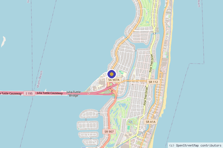 Map showing the location of Miami Institute of Regenerative Medicine in Miami, FL
