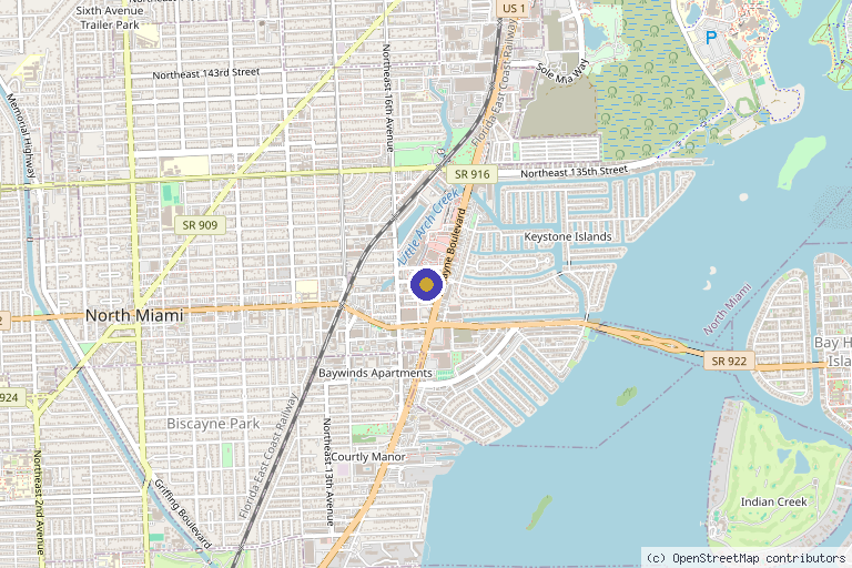 Map showing the location of Youthful Glow in North Miami, FL