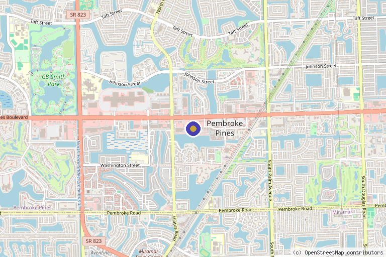 Map showing the location of BOTOPLACE in Pembroke Pines, FL