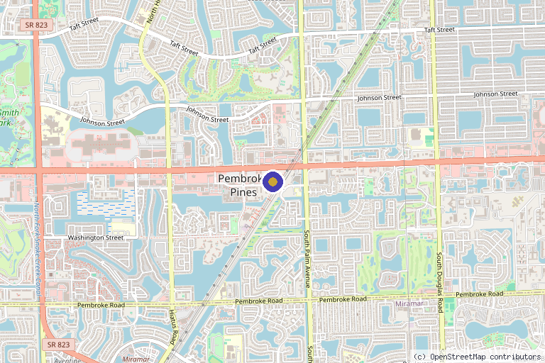 Map showing the location of Beauty Co. Studio in Pembroke Pines, FL