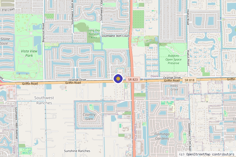Map showing the location of South Florida Stem Cell Center in Hialeah, FL