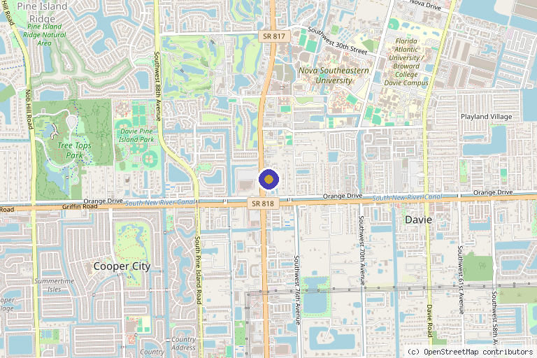 Map showing the location of Aestheta in Davie, FL
