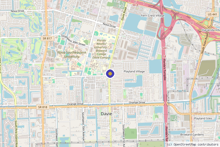 Map showing the location of Enlightened Medical in Davie, FL
