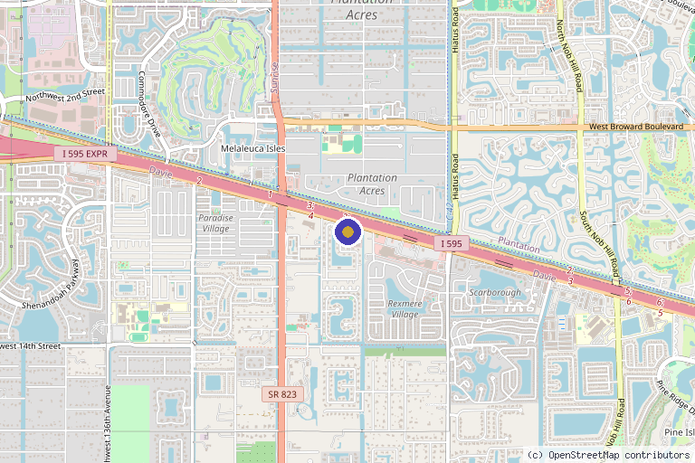 Map showing the location of Fabbar MD in Davie, FL