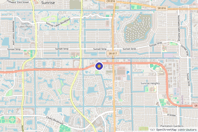 Map showing the location of Allure Wellness & Esthetics in Plantation, FL