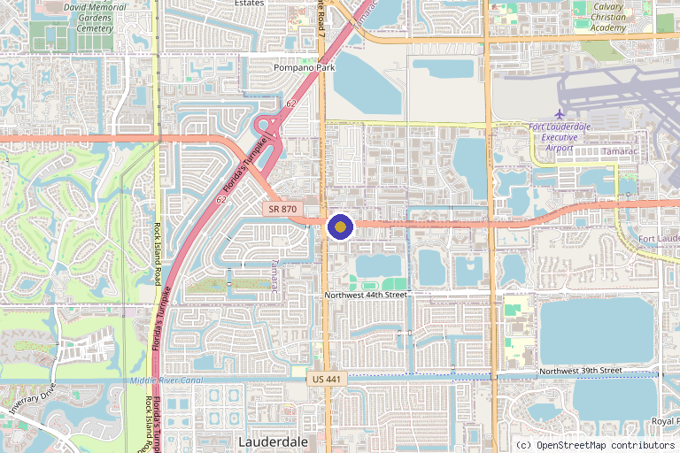 Map showing the location of Best Choice Wellness & Aesthetics in Tamarac, FL