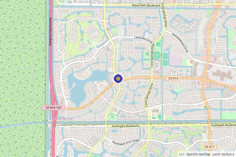 Map showing the location of Regenerative Institute of S Florida in Port St. Lucie, FL