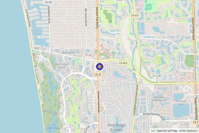 Map showing the location of Infinity Health in Cape Coral, FL