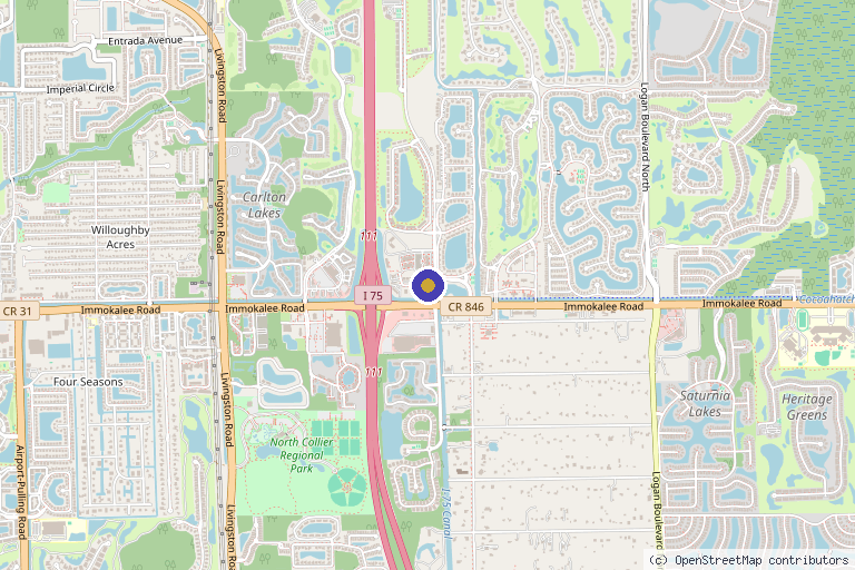 Map showing the location of American Regenerative Medicine Institute in Cape Coral, FL