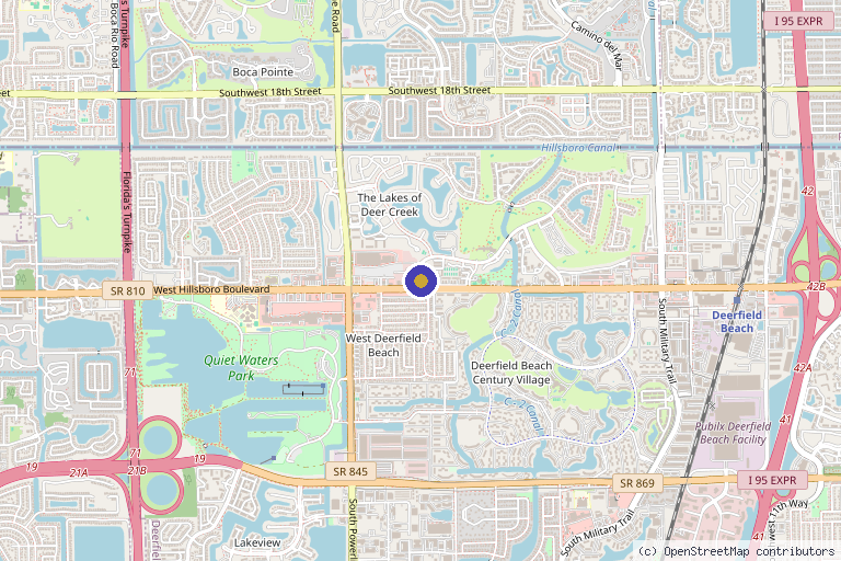 Map showing the location of Key Basis IV & Wellness | Mobile IV Therapy Deerfield Beach in Deerfield Beach, FL