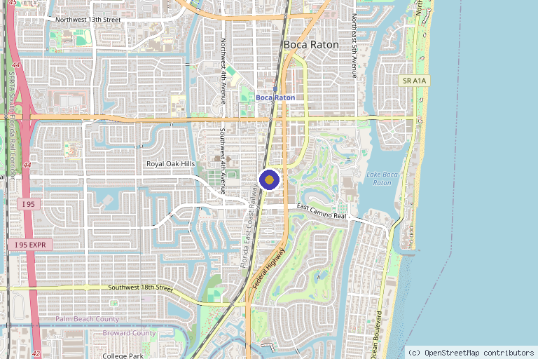 Map showing the location of Prestige in Boca Raton, FL