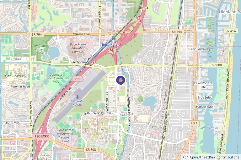 Map showing the location of PUR-FORM in Boca Raton, FL