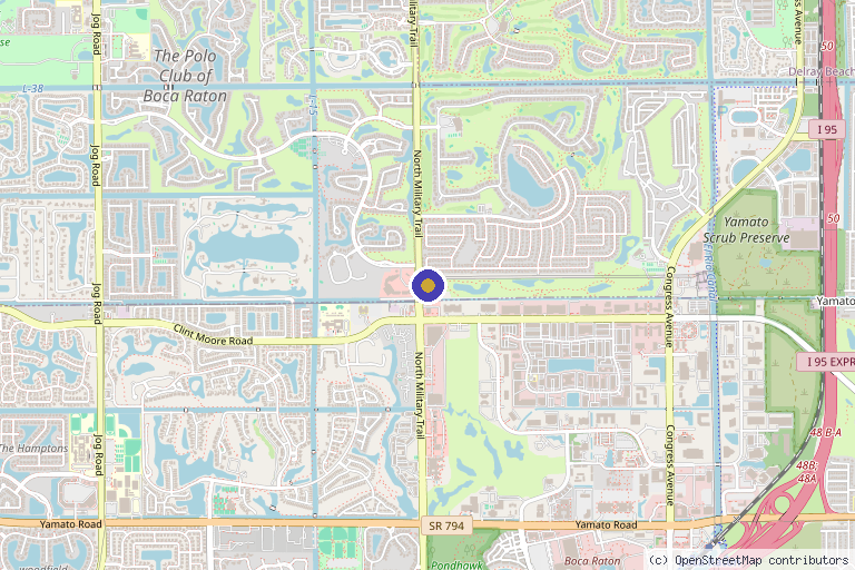 Map showing the location of Genesis Wellness in Boca Raton, FL