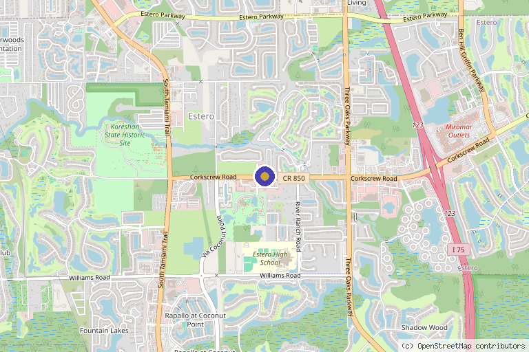 Map showing the location of Integrative Rehab Medicine in Cape Coral, FL
