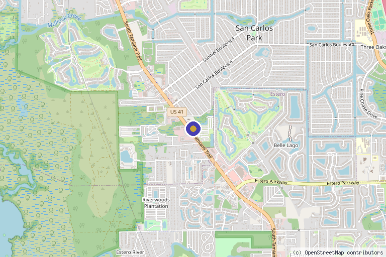 Map showing the location of Revive & Rebalance in Fort Myers, FL