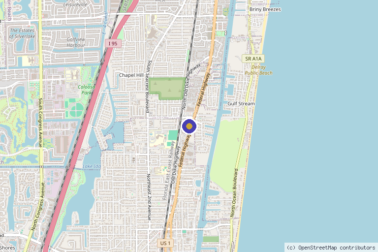 Map showing the location of Basis Aesthetics in Delray Beach, FL