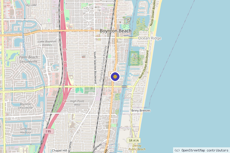 Map showing the location of Diverse Medical Professionals in Boynton Beach, FL