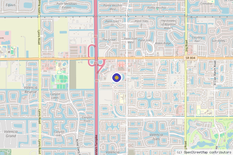 Map showing the location of Dipnarine Maharaj MD PA, Maharaj Institute in Boynton Beach, FL