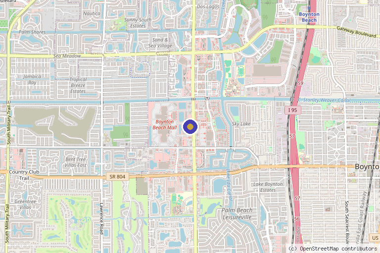 Map showing the location of Life Extender Clinic & Medspa in Boynton Beach, FL