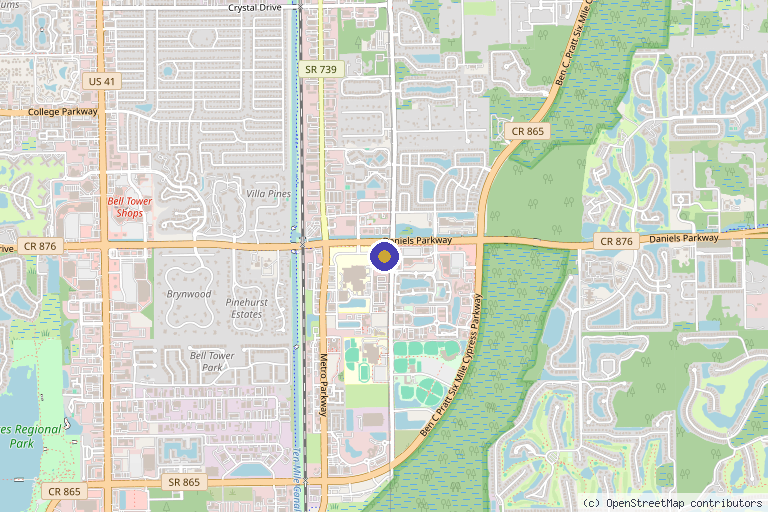 Map showing the location of TC Regen Fort Myers in Fort Myers, FL