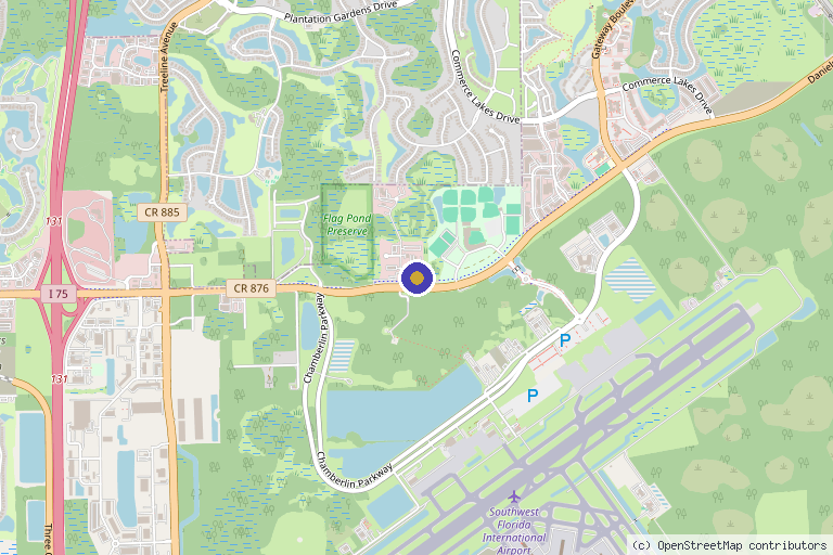 Map showing the location of The Laser Lounge Spa in Fort Myers, FL