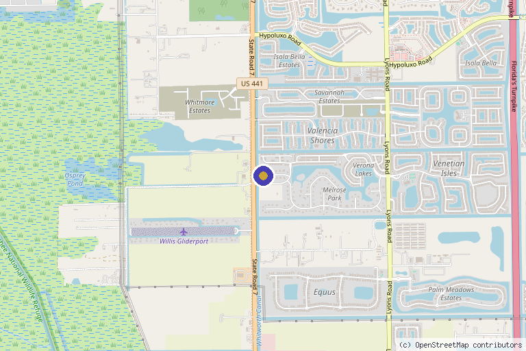 Map showing the location of Vital Wellness & Aesthetics in Boynton Beach, FL