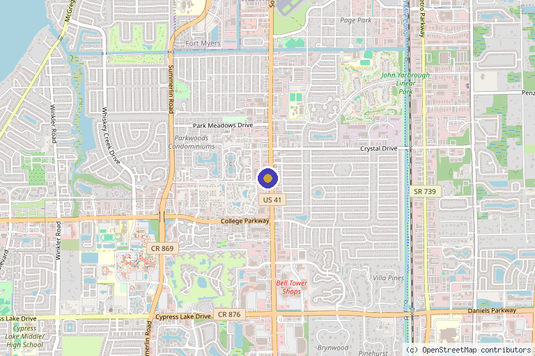 Map showing the location of Exert BodySculpt Fort Myers in Fort Myers, FL