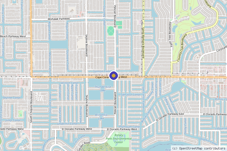 Map showing the location of Refresh MedSpa in Cape Coral, FL