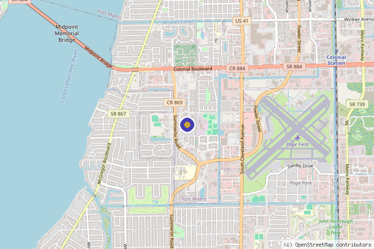 Map showing the location of NovaStrand in Fort Myers, FL