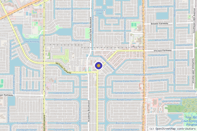 Map showing the location of Dr. Velimir A. Micovic, MD in Cape Coral, FL