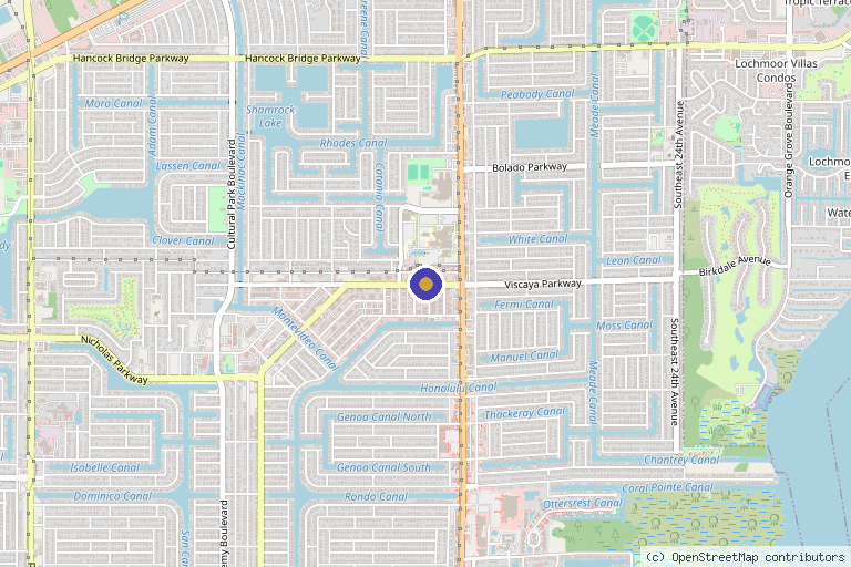 Map showing the location of LifeSynergy Wellness in Cape Coral, FL