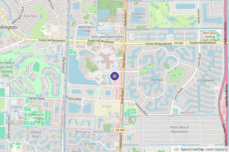Map showing the location of Relive Wellington in Wellington, FL