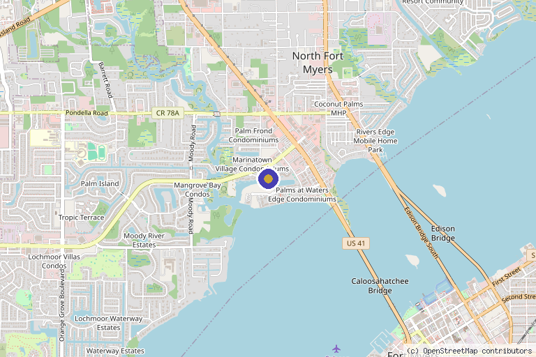 Map showing the location of MESK MEDICAL SPA in North Fort Myers, FL