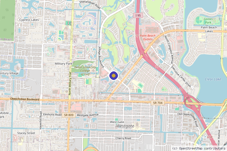 Map showing the location of Quantum Cellular Therapies in Port St. Lucie, FL