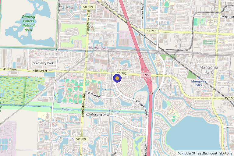 Map showing the location of Fantastic Wellness Center Medical Spa and Hyperbaric Oxygen Therapy in West Palm Beach, FL