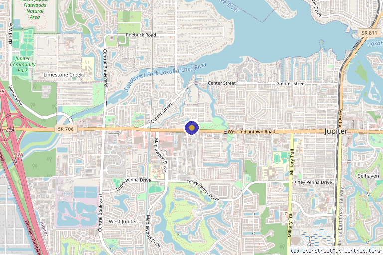 Map showing the location of RevitalIV in Jupiter, FL