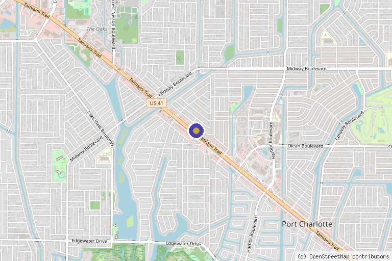 Map showing the location of HOLISTIC HEALTH INSTITUTE in Port Charlotte, FL