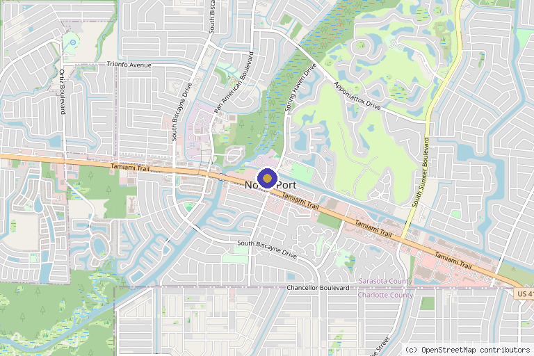 Map showing the location of Family Doctors of North Port in North Port, FL