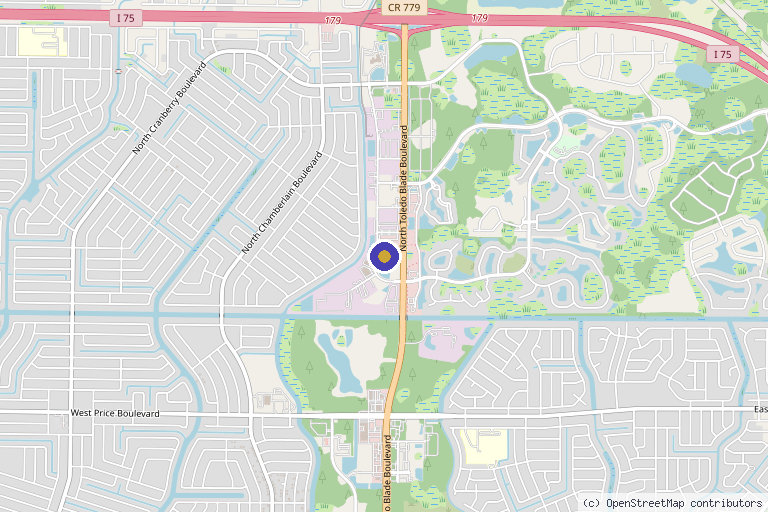 Map showing the location of Simply Renew Med Spa in North Port, FL
