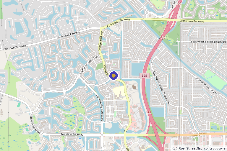 Map showing the location of USA Aesthetics in Port St. Lucie, FL