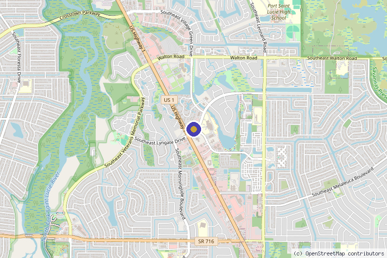 Map showing the location of Treasure Coast Weight Loss in Port St. Lucie, FL